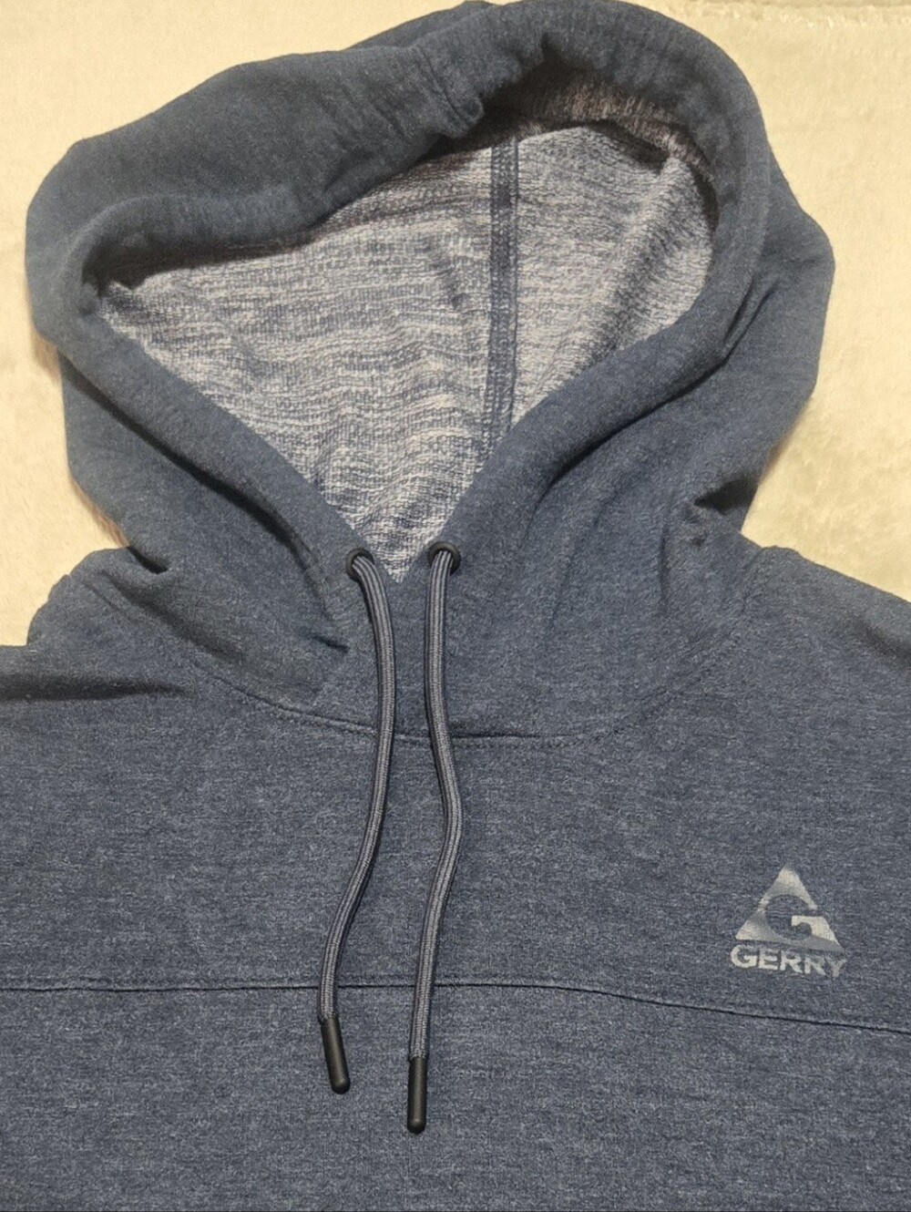 Gerry Weber Navy Heather Hoodie With Logo Mens Size Large Outdoor Hiking Camping